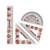 Cartoon Ruler Four-piece Set Creative Capybara Pattern Ruler Set  Office Supplies