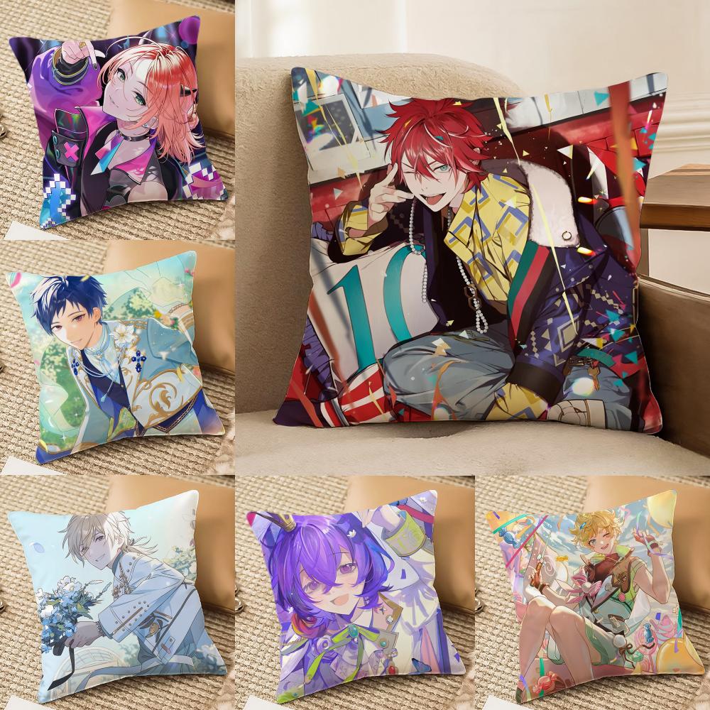 Чехол на подушку из аниме EEnsemble Stars, шелковистый короткий плюш, скрытая молния, пылезащитный чехол для диванной подушки, для домашнего декора