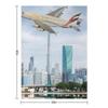 Плед Emirates Airbus A380, летящий над Дубаем, Туристический термоплед, Пледы для пикника, Декоративные пледы для диванов