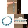 Womens Zircon Oval Cuff Bracelet With Geometric Style Light Luxury Office Wear Gift Idea