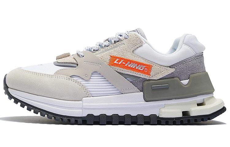 Li Ning Текстиль, Синтетическая кожа, Кожа Амортизация Нескользящая Устойчивая к истиранию Низкие Повседневная обувь Женская AZGS078-4