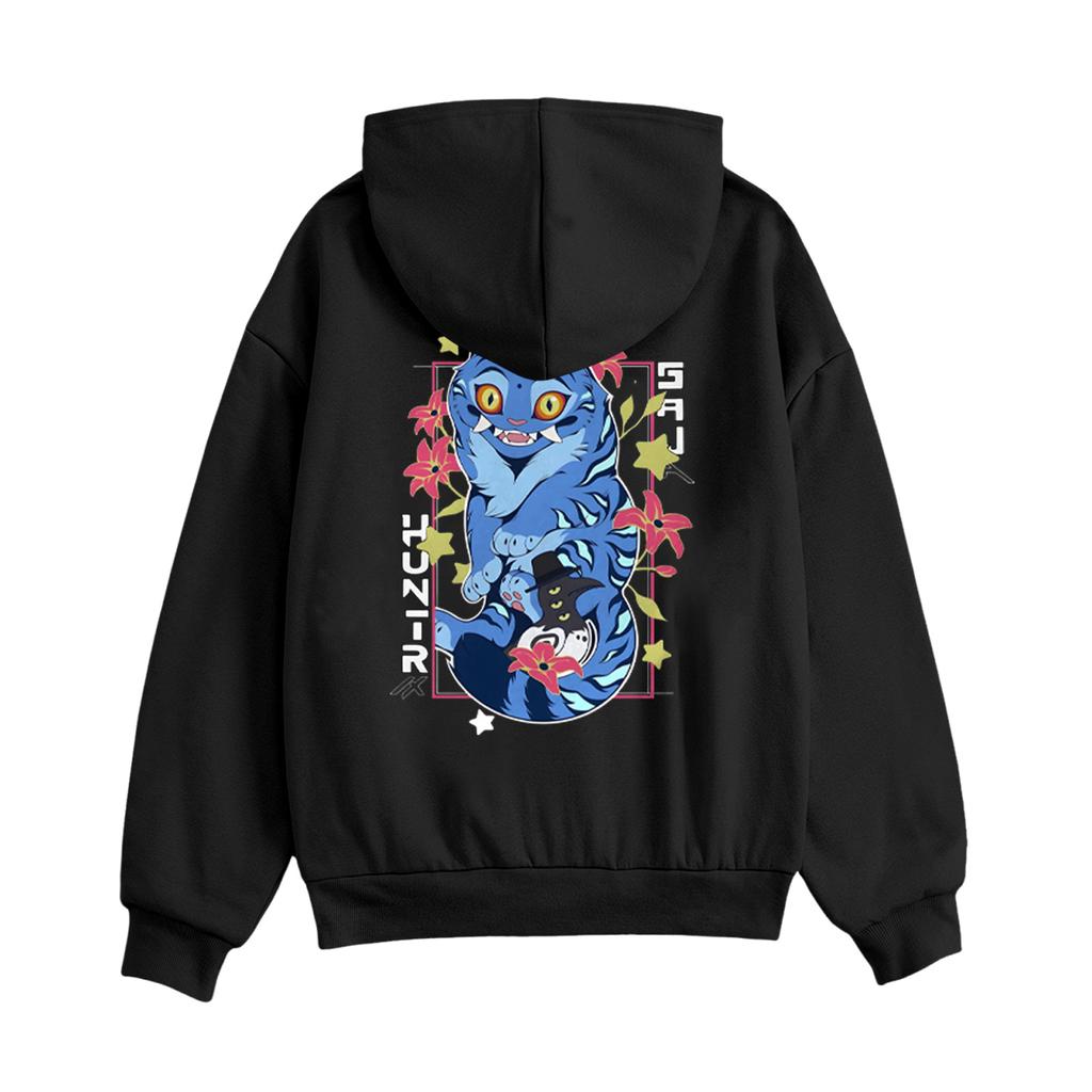 Детская модная женская легкая толстовка с длинными рукавами, застежкой-молнией, принтом и карманами.