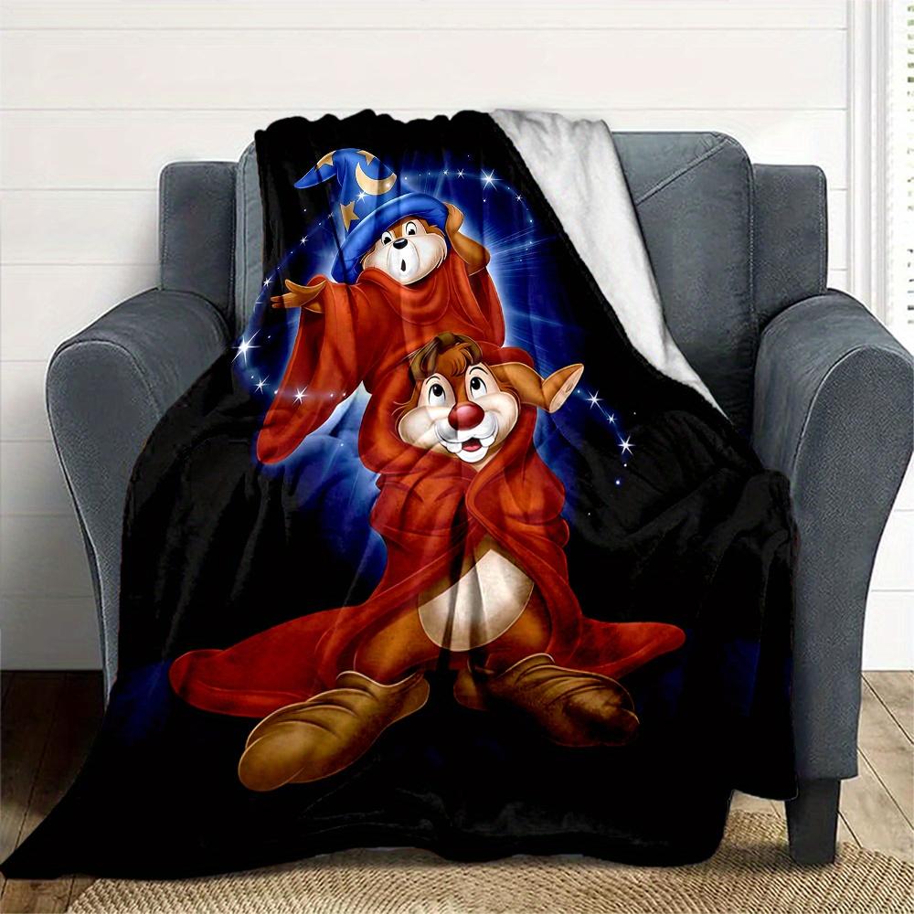 1pc, Chip 'n Dale Cartoon Blanket, Seasonal Home Decor Gift, Living Room, Travel, Camping, Car Blankets, Beach, Office Naps, Perfect for Gift.J020