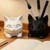 3D-печатница для ручек в виде кота Милый лежащий котенок Настольный органайзер Практичный дизайн для хранения PLA Настольный декор для офиса дома Подарок