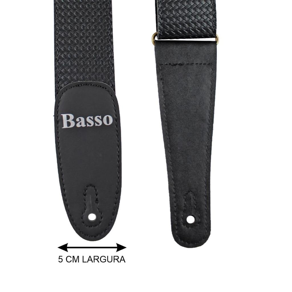 BASSO Guitar Strap EX 20 Black Attack Series