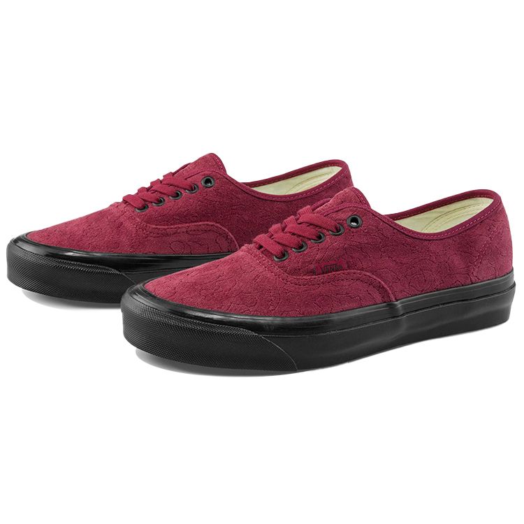Vans OG Authentic LX Velvet Emboidery - Leopard Pomegranate Unisex Sneakers Red VN0A4BV99RH
