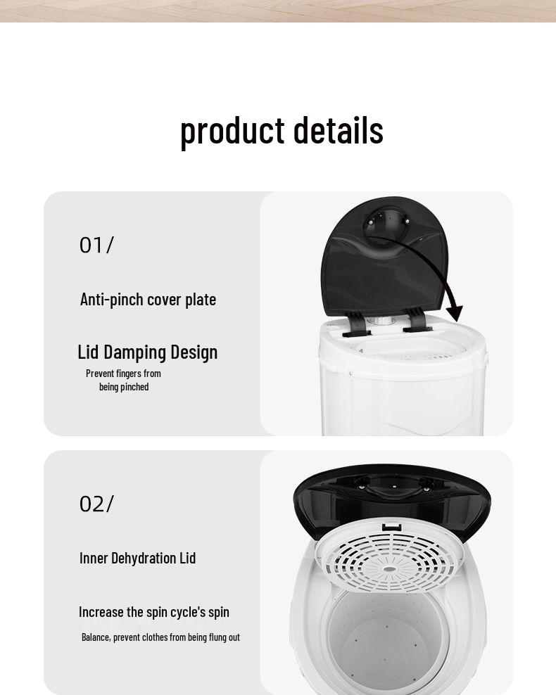 Мини-портативная центрифуга для сушки одежды для путешествий и общежитий