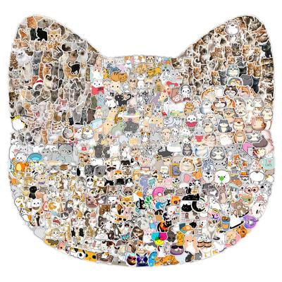 50 забавных наклеек с кошками, наклейки для справочника, блокнота, ноутбука, бампера автомобиля, скейтборда, бутылки с водой, компьютера, мобильного телефона, мультфильмов, наклеек на автомобиль