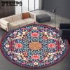 Ретро круглый ковер в богемном стиле для гостиной, спальни, дома, ковер в этническом стиле, напольный коврик, коврики