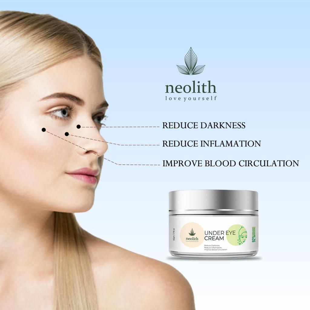 Neolith Under Eye Cream for Dark Circles, Wrinkles, Puffiness, Fatigue Eyes | Non-toxic, Firming, Moisturizing, Hydrating, Soothing