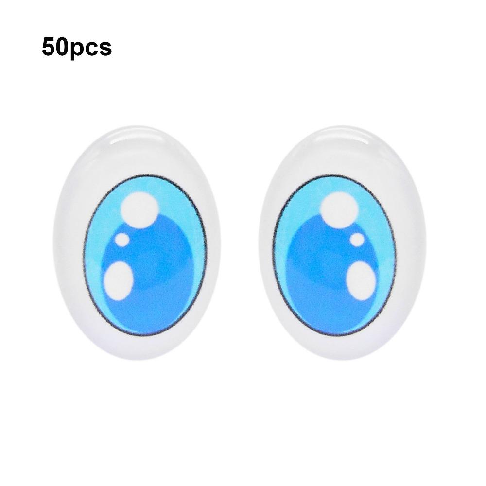 50pcs High Transparency Doll Eyes Accessories Multistyles Simulation Glass Eye Patches