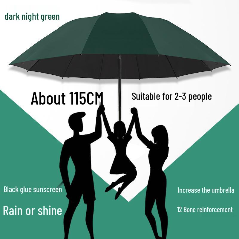 Очень большой зонт-солнцезащитный двойного назначения: Плотный, Усиленный, Складной для Солнца и Дождя