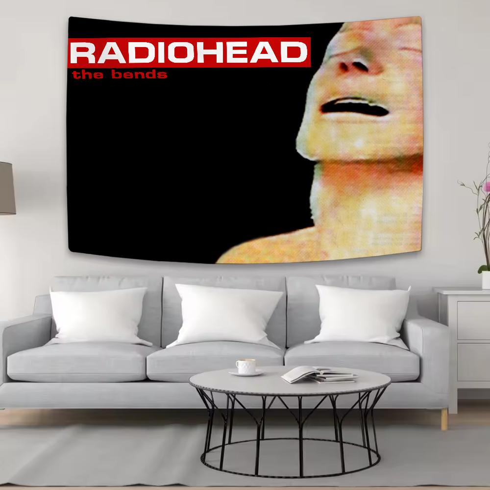 Стильный гобелен с изображением группы Radiohead для спальни, декор комнаты, эстетичный настенный гобелен.