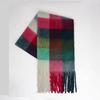 Rainbow Scarf: Women's Colorful Plaid Winter Shawl - Trendy, Warm, and Versatile for Students and Couples