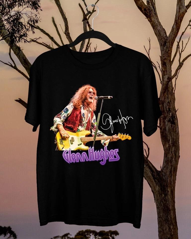 Гленн Хьюз Классический Deep Purple Подарок для фаната Черная Футболка Все размеры HE853