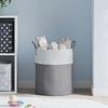 Storage Basket Gray and White Ø38x46 Cm Cotton