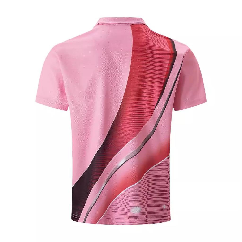 Летняя рубашка поло на молнии для мужчин, принтованные горошки, градиентная рубашка поло, мужские топы