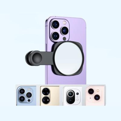 Комплект зеркального крепления для камеры смартфона, портативное зеркало для камеры мобильного телефона с сумкой для хранения, зеркало для селфи на задней панели телефона