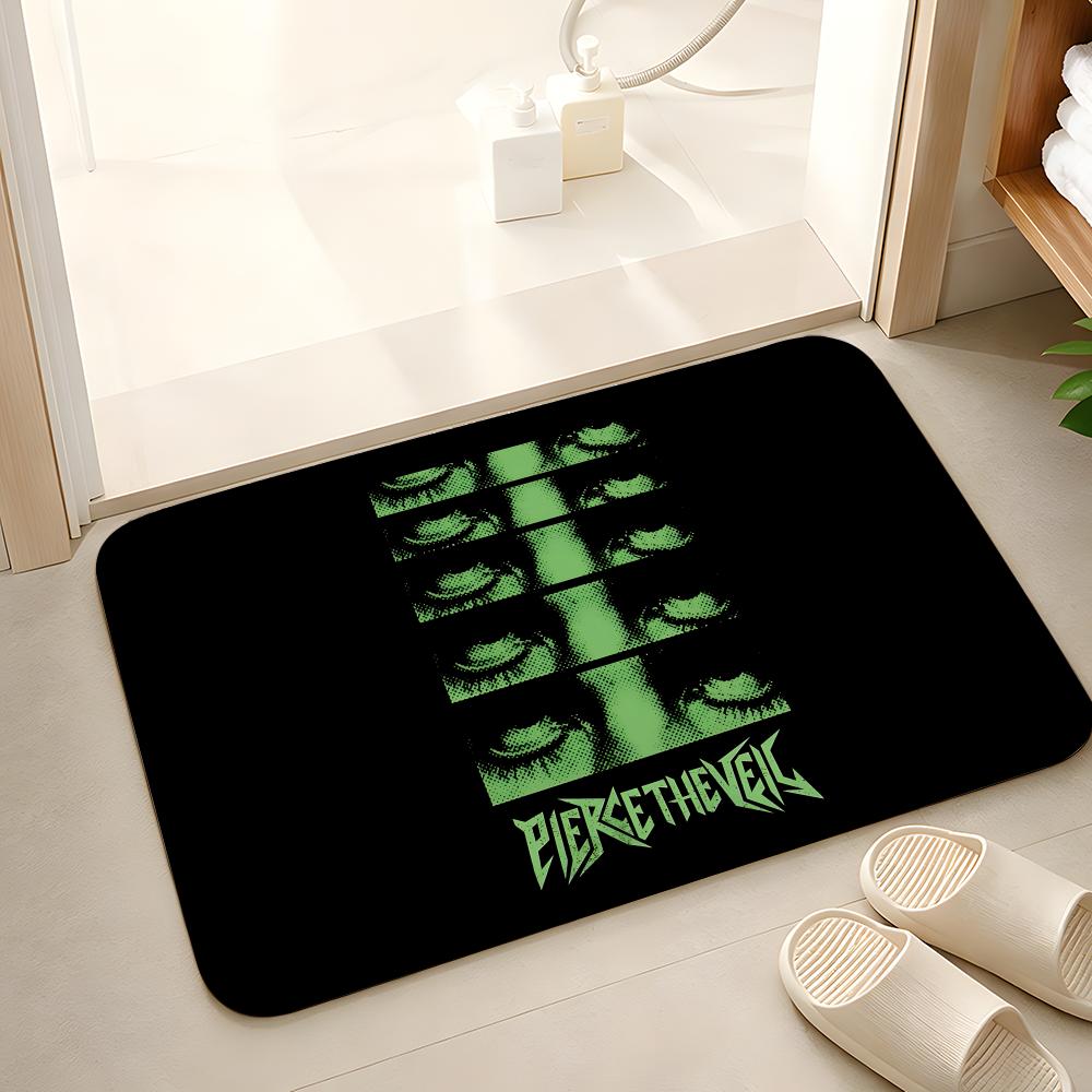 P-Pierce The Veil Band Collide With The Sky Floor Mat Floor Mat Soft Flannel Non-Slip Door Rug for Living Room