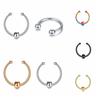 Металлические фейковые кольца для септума носа, без пирсинга, панк, на каждый день