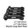 Aluminum Alloy Bicycle Handlebar Stem 7/17 Degree Rise Angle Handlebar Extension Stem  Road Bike