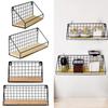 Multi-Functional Iron Wall Hanging Shelf Storage Baskets Suitable For Your Kitchen, Living Room, Bedroom, Bathroom, Office