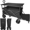 Andzero Carry Wagon Carry Cart with Cover Wide and Brake with Long Table, Tires, (compatible Items)