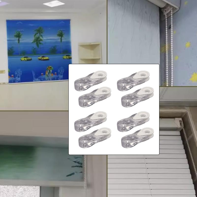 Pack of 8 Venetians Blind Cord Handle, Transparents Plastic Pull Bead Pendant for Roller Shade and Curtains