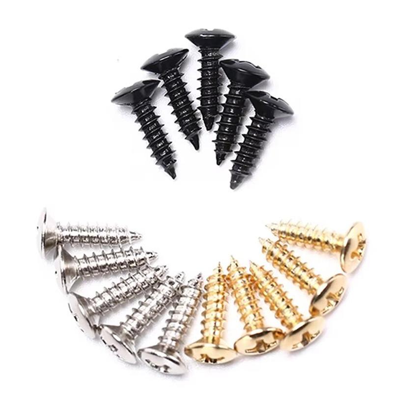 50/100pcs Electric Guitar Pickguard Screws Multiple Colors For Guitar Bass Metal Fixed Cover Plate Screw Guitar Accessories TMZ