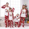 Ladies Christmas Parent-Child Suit Round Neck Long Sleeve Plaid Christmas Homewear Suit