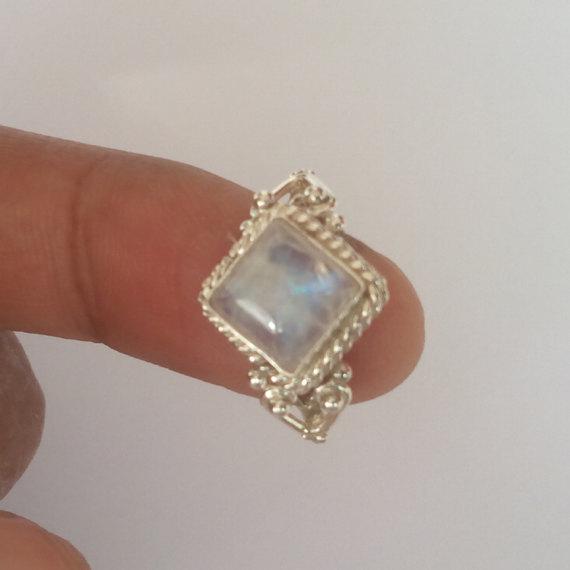 Hecheng Wish Европейская и американская мода Кольцо из лунного камня под античное серебро для женщин