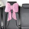 Ribbon Bow Linen Bow Car Headrest Streamer Ribbon Bow Car Neck Pillow Cute   Kids Adults