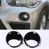 Black ABS Exterior Front Fog Light Lamp Cover Trim Fit For BMW X1 F48 2016-2021