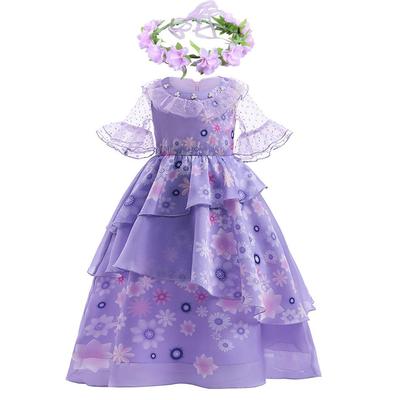 Детское платье Изабеллы для девочек, костюм Encanto для косплея, Мирабель Мадригал, летнее платье принцессы