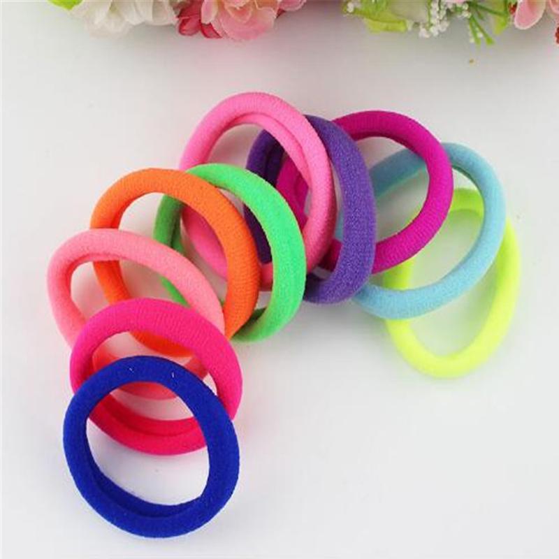 Vogue Korean Hair Accessories Gift New Hair Rope Elastic Hair Band Seamless Elasticity Candy Color 10PCS/Pack