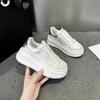 Breathable Thick-soled McQueen Little White Shoes Women's 2025 New Popular Spring and Autumn National Style Leisure Sports Muffin Board Shoes