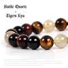 Rutilated Quartz Tiger Eye 10mm Bracelet Pair AAA Identified [Kyojudo] Men's Women's (Men's)