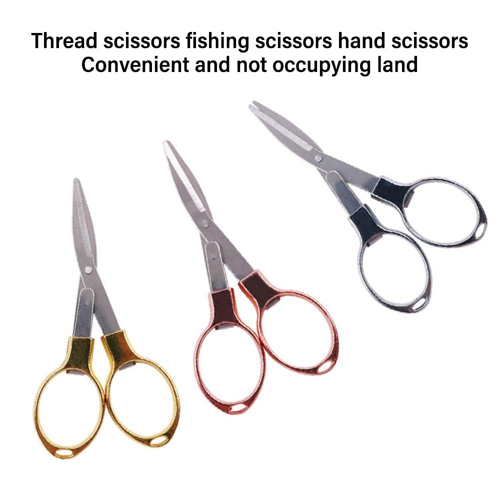 Stainless Steel Fishing Line Cutter Portable Needlework Scissors Stationery Scissors  Student