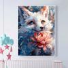 5d DIY Diamond Painting Cross Stitch Cute Fox Diamond Embroidery Mosaic Animal Full Round Drill Home Decor