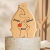 Wooden Bear Family Puzzle Tabletop Bear Family Ornament Hugging Bear Family Puzzle Figurine