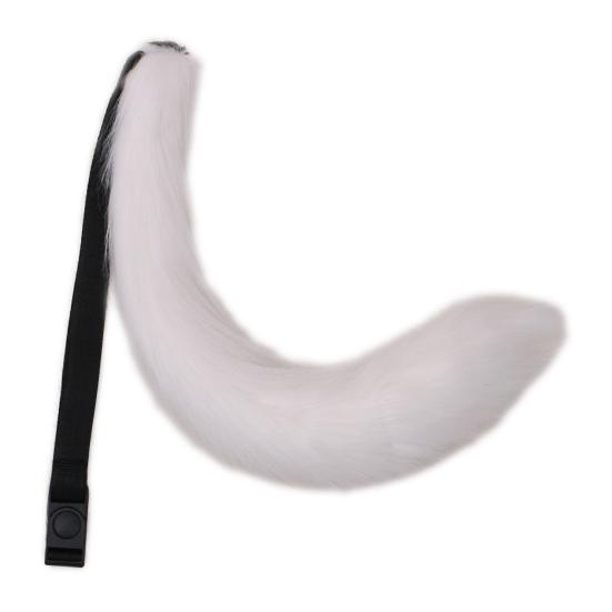 Косплей Поддельный лисий хвост Мягкий нечеткий плюш сплошной цвет Регулируемая окружность талии Резинка для выступлений Клубные танцевальные костюмы Опора Искусственный