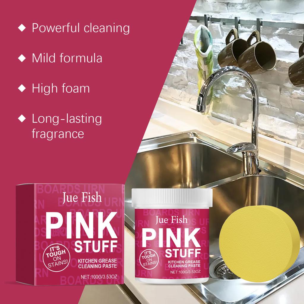 JUE FISH Kitchen Degreasing Cleaning Cream Gentle Multi-Purpose Cleaning Cream Removes Heavy Kitchen Grease Cleaning