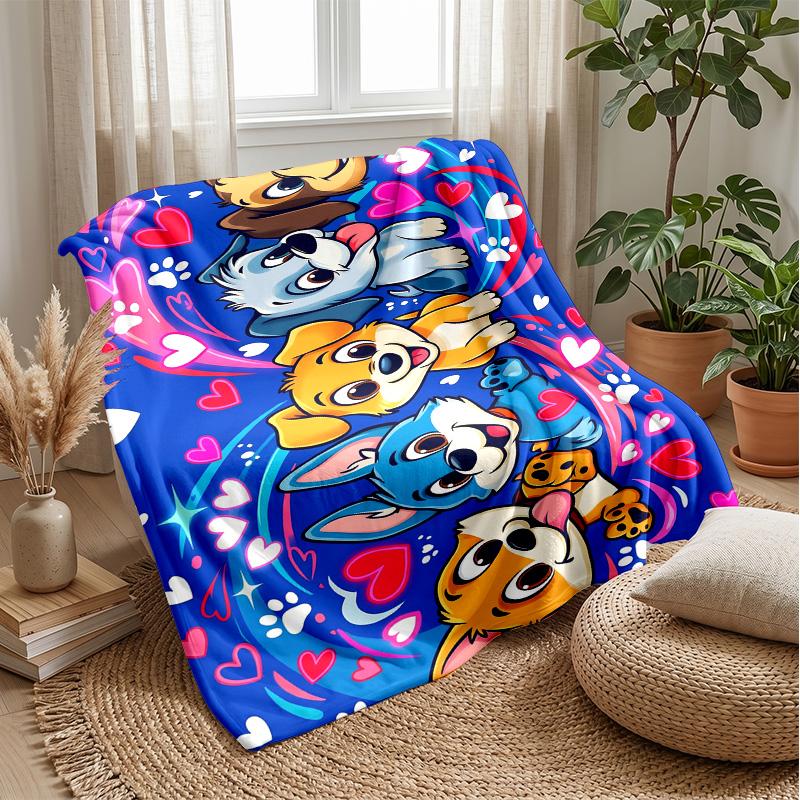 Dogs in Garden 1 Theme blanket Lightweight Warm Flannel Blanket Decorative Throw Blanket for Home Decoration
