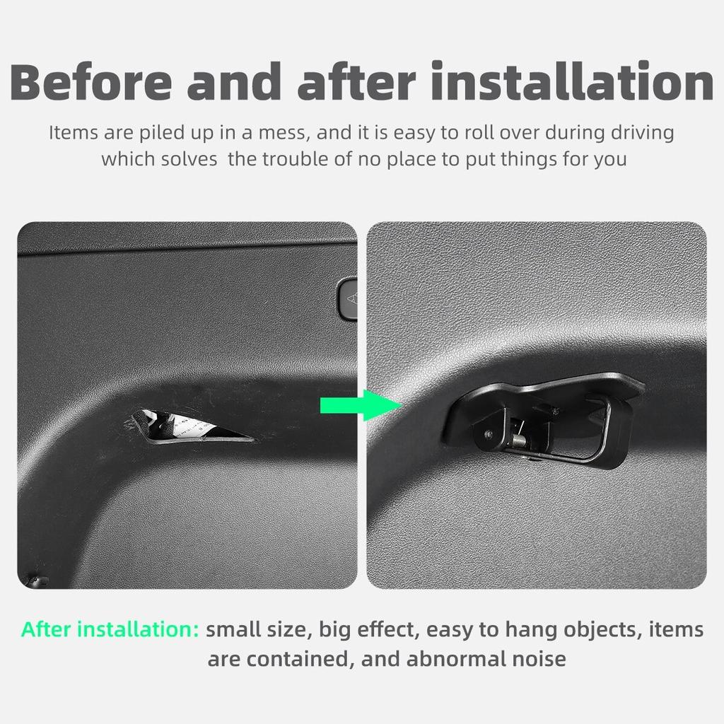 For Tesla Model Y 2022 Car Rear Trunk Retractable Hook Auto Modification Accessories ABS Trunk Storage Holder Hook 1 Pcs