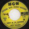 7-дюймовая пластинка BILLY FELLOWS - Early In The Morning K14048PROMO MGM 1969 US Рок Б/У