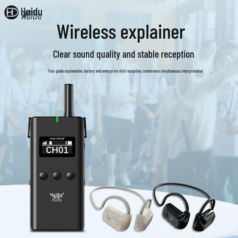 HuiDu E-501T 2.4G Wireless Dual Ear-Hook Interpreter System