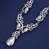 Кристальная капля воды Ожерелье Серьги Набор Блестящее Женское Ожерелье Набор Украшений из Страз Банкет