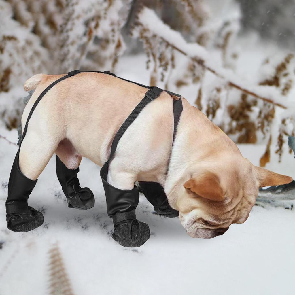 Anti-Dirt Dog Suspender Boots Pet Legging Boots Paw Protector French Bulldog Suspender Boots For Small To Large Breeds