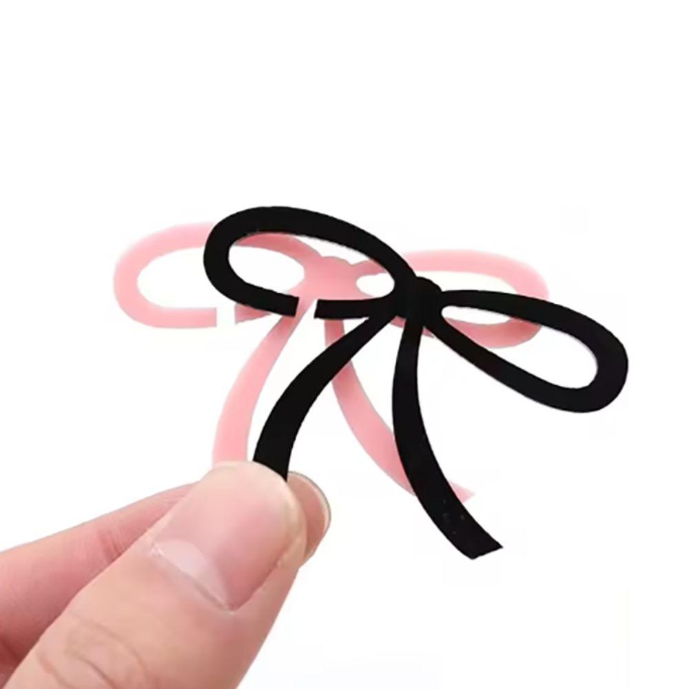 12pcs Black/pink Bow Drink Tag Reusable Bow Goblet Marker Elegant Bow Cup Tag  Anniversary