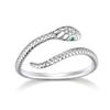 1Pcs Silver Color Open Adjustable Snake Rings For Women Daily Casual Fashion Animal Rings Jewelry